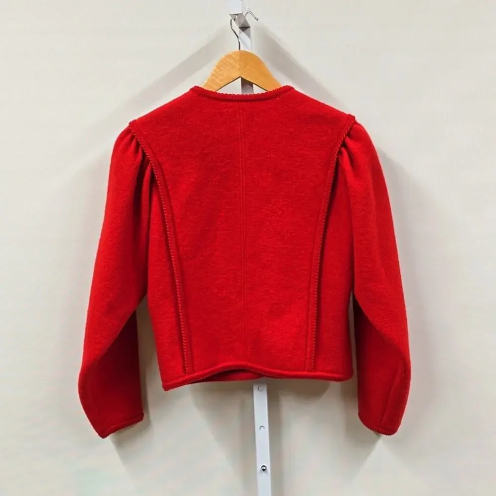 Vintage Geiger Red Wool Jacket Small - Picture 3 of 3